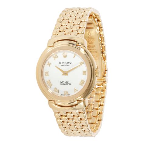 rolex cellini gold watch womens